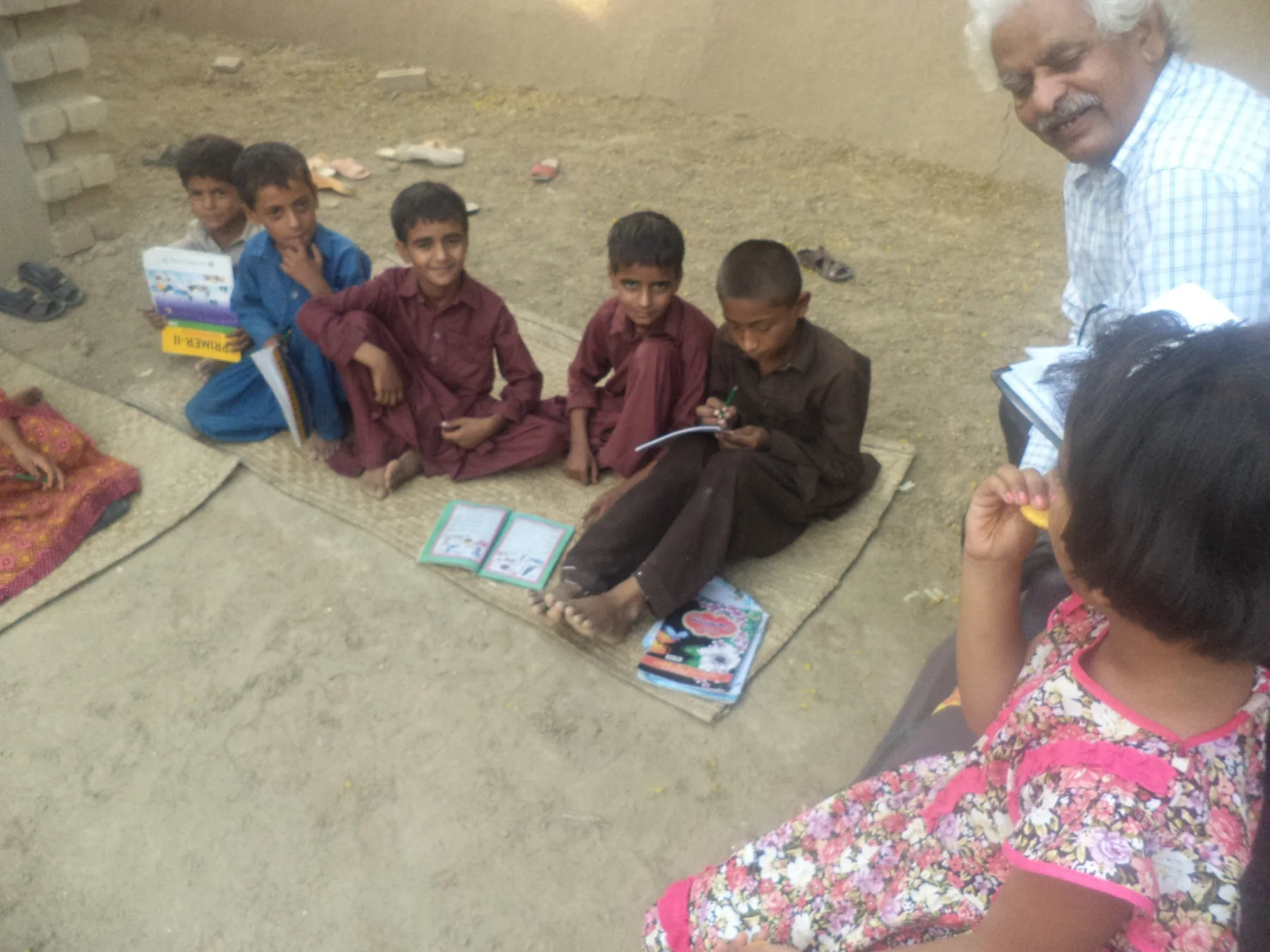 Children participating in an education activity
