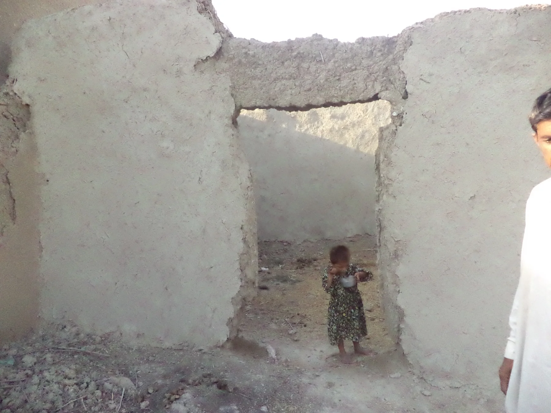 House structure during shelter work